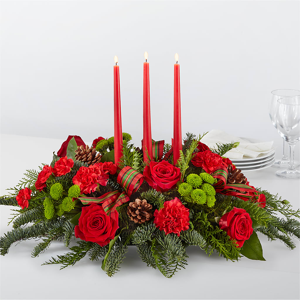 By the Candlelight Centerpiece – Affordableflowerdelivery.com, Tontitown AR