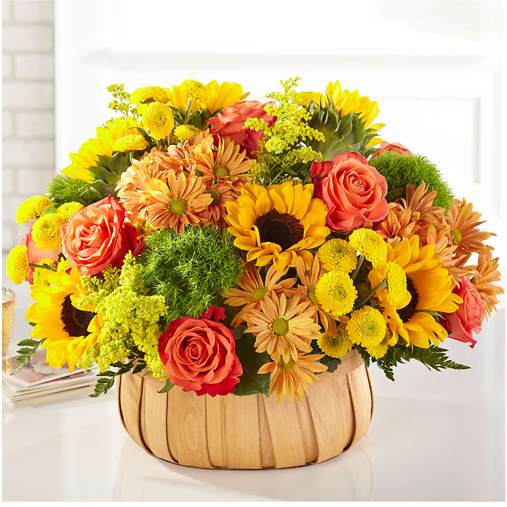 Harvest Sunflower Basket – Affordableflowerdelivery.com, Tontitown AR