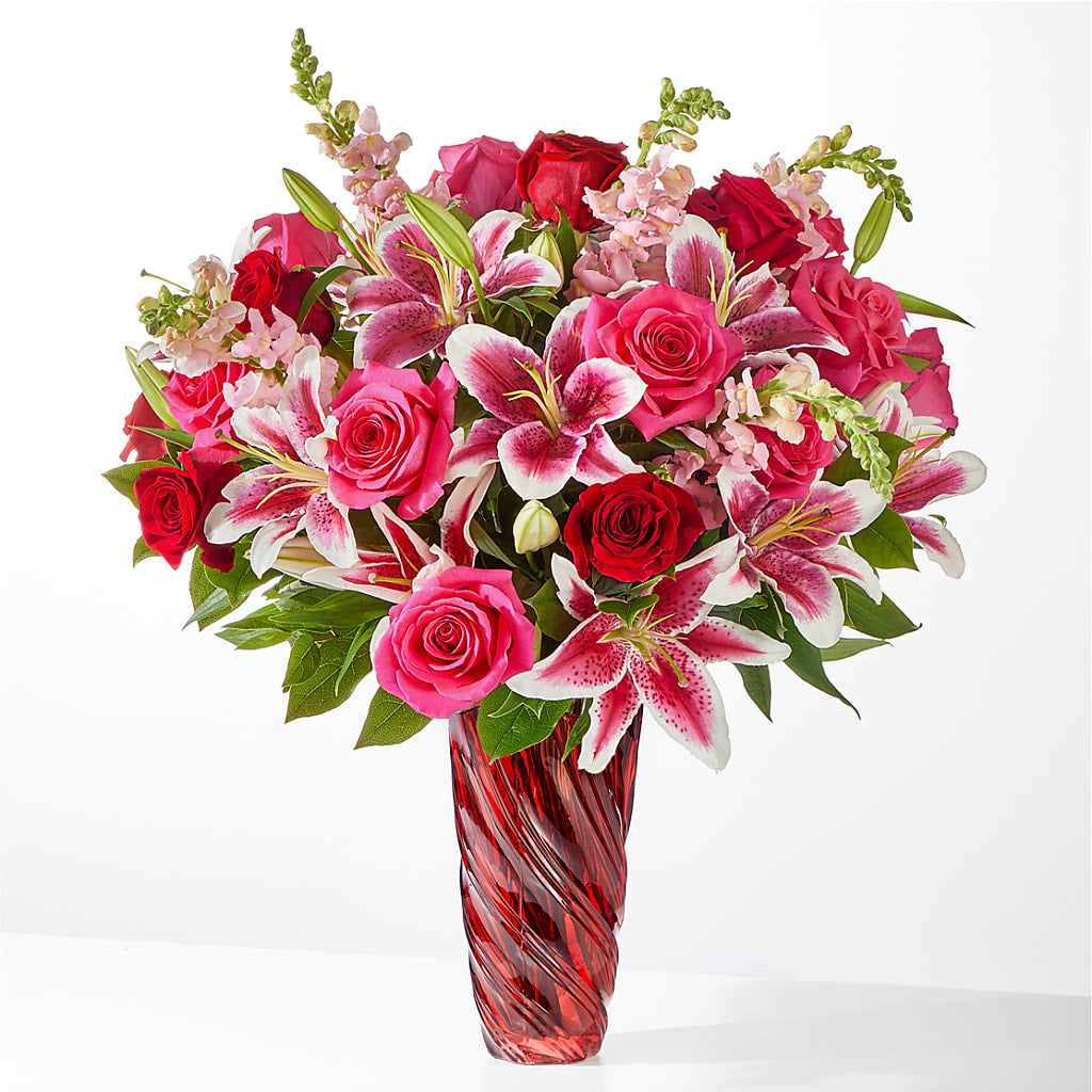 Always You Bouquet with Luxe Swirl Vase – Affordableflowerdelivery.com, Tontitown AR