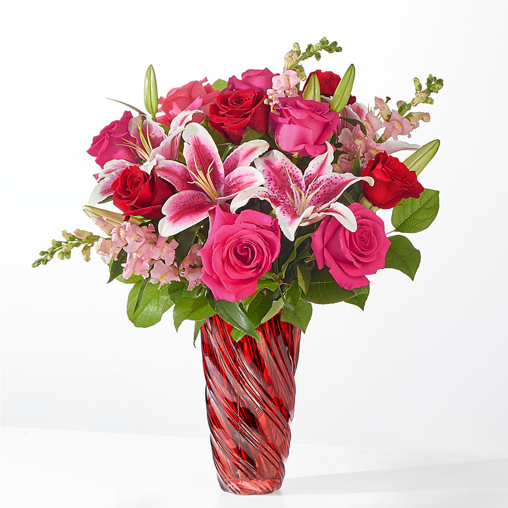 Always You Bouquet with Luxe Swirl Vase – Affordableflowerdelivery.com, Tontitown AR