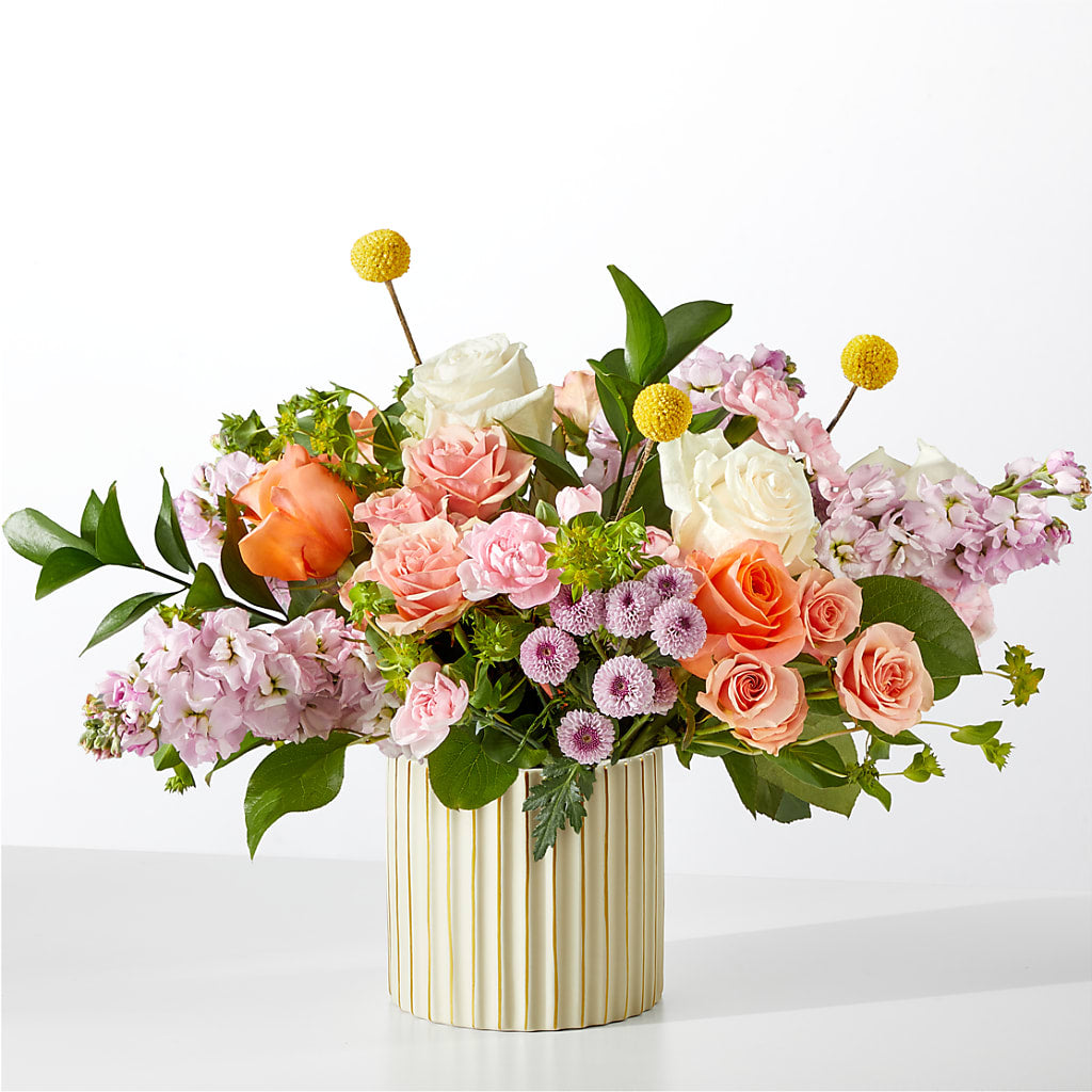 French Market Bouquet with Ivory Vase – Affordableflowerdelivery.com, Tontitown AR