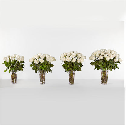 Long Stem White Rose Bouquet –  Affordableflowerdelivery.com, Tontitown AR