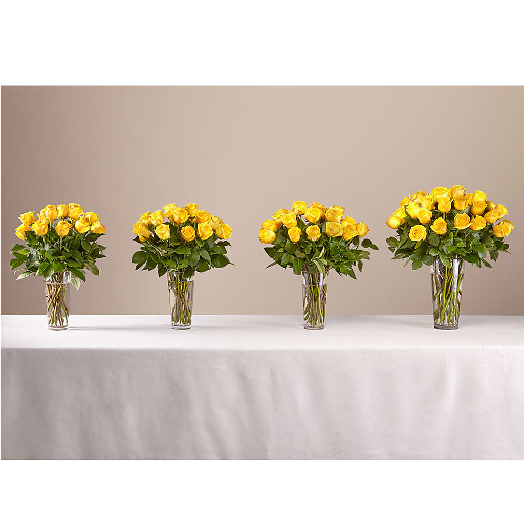 Long Stem Yellow Rose Bouquet –  Affordableflowerdelivery.com, Tontitown AR