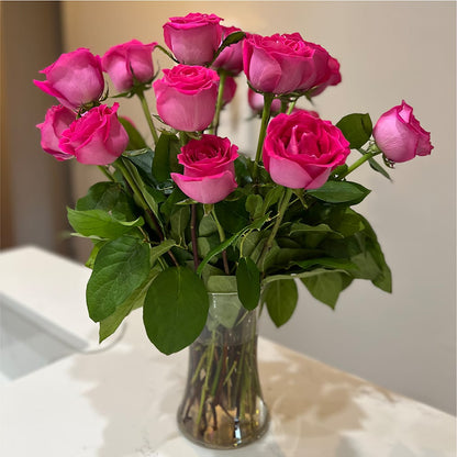 Long Stem Pink Rose Bouquet –  Affordableflowerdelivery.com, Tontitown AR
