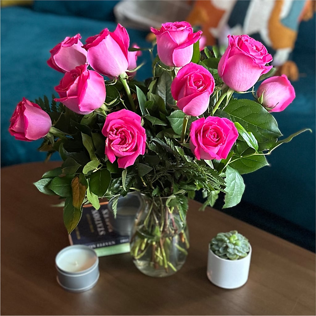 Long Stem Pink Rose Bouquet –  Affordableflowerdelivery.com, Tontitown AR