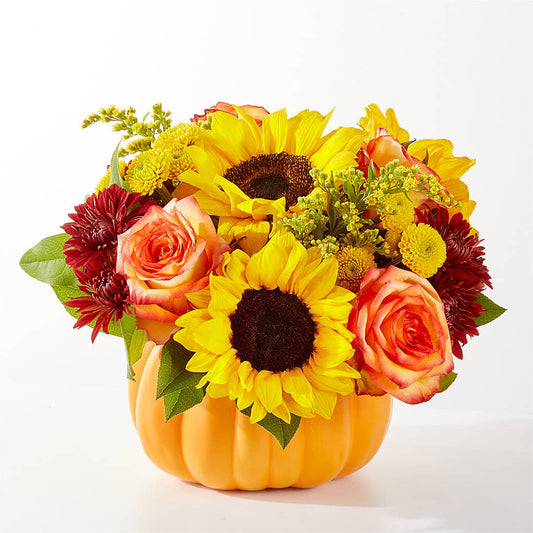 Golden Gourd Pumpkin Bouquet –  Affordableflowerdelivery.com, Tontitown AR