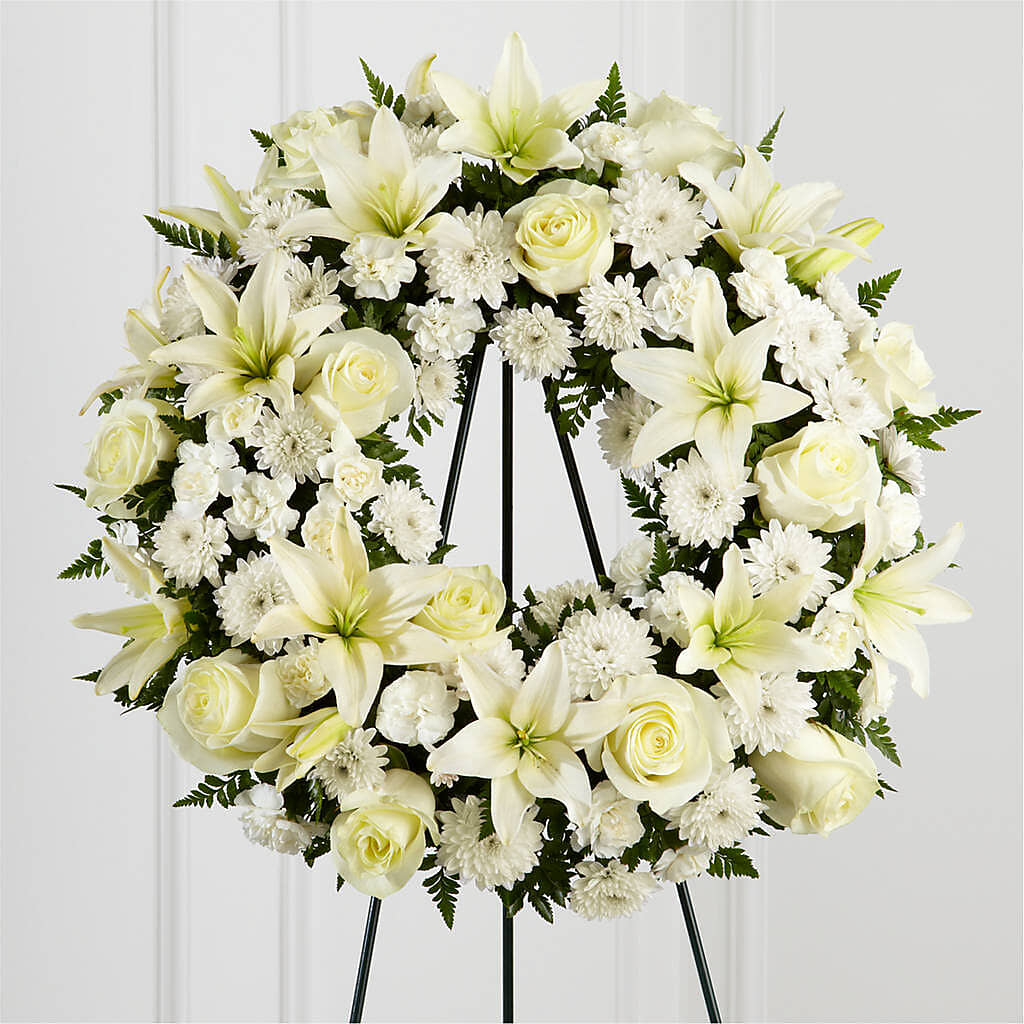 Treasured Tribute Wreath –  Affordableflowerdelivery.com, Tontitown AR
