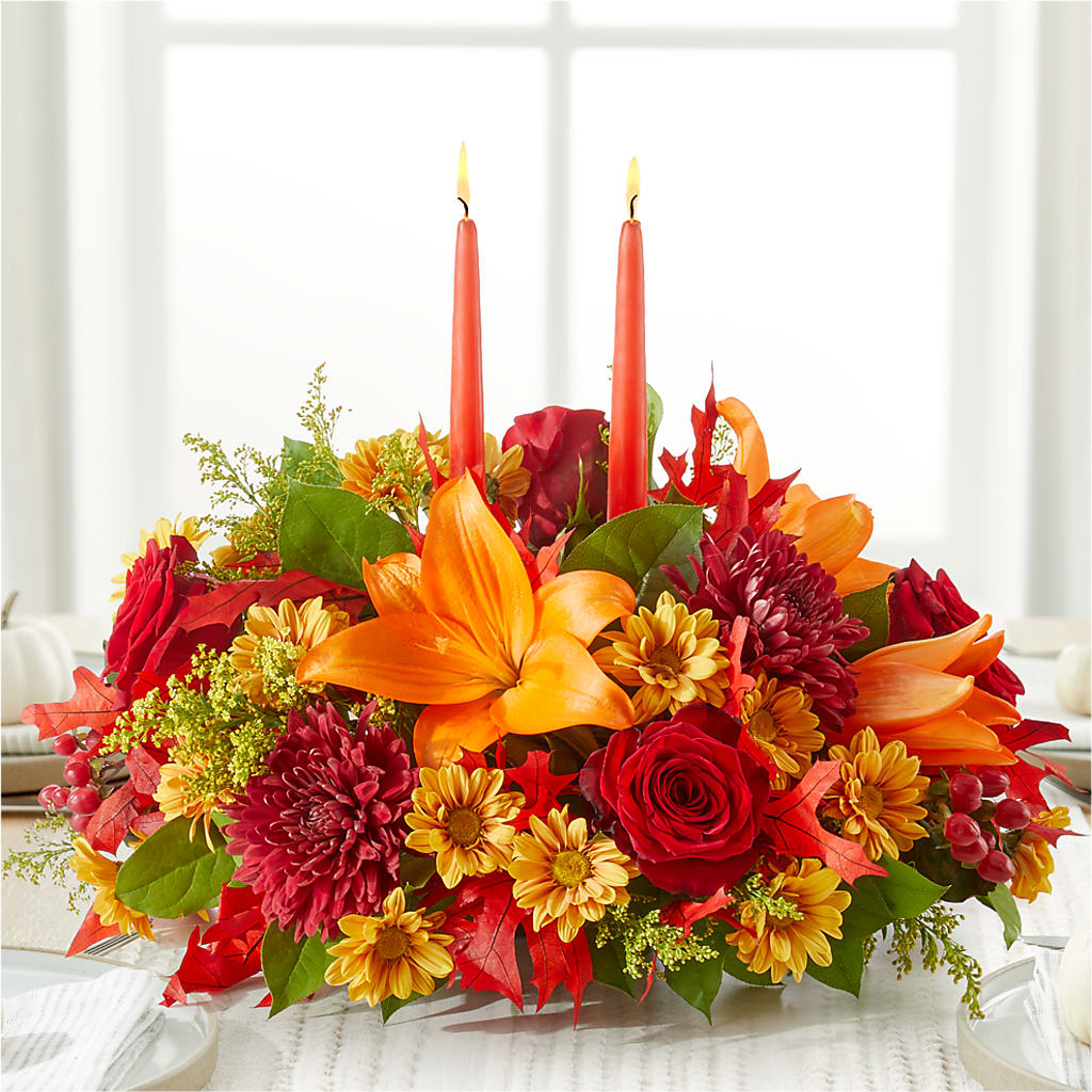 Autumn's Embrace Centerpiece –  Affordableflowerdelivery.com, Tontitown AR