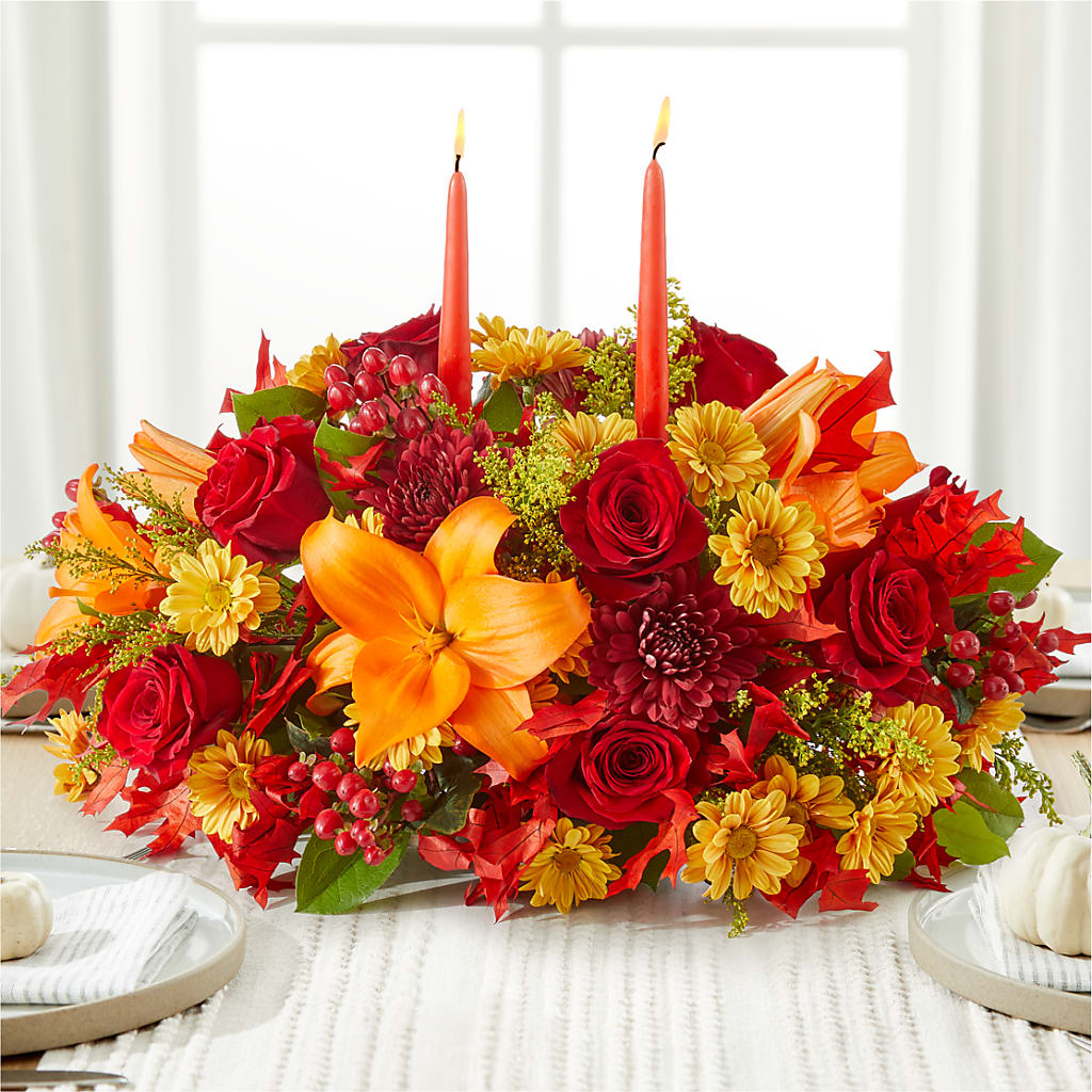 Autumn's Embrace Centerpiece –  Affordableflowerdelivery.com, Tontitown AR