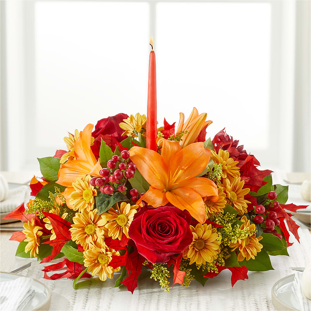 Autumn's Embrace Centerpiece –  Affordableflowerdelivery.com, Tontitown AR