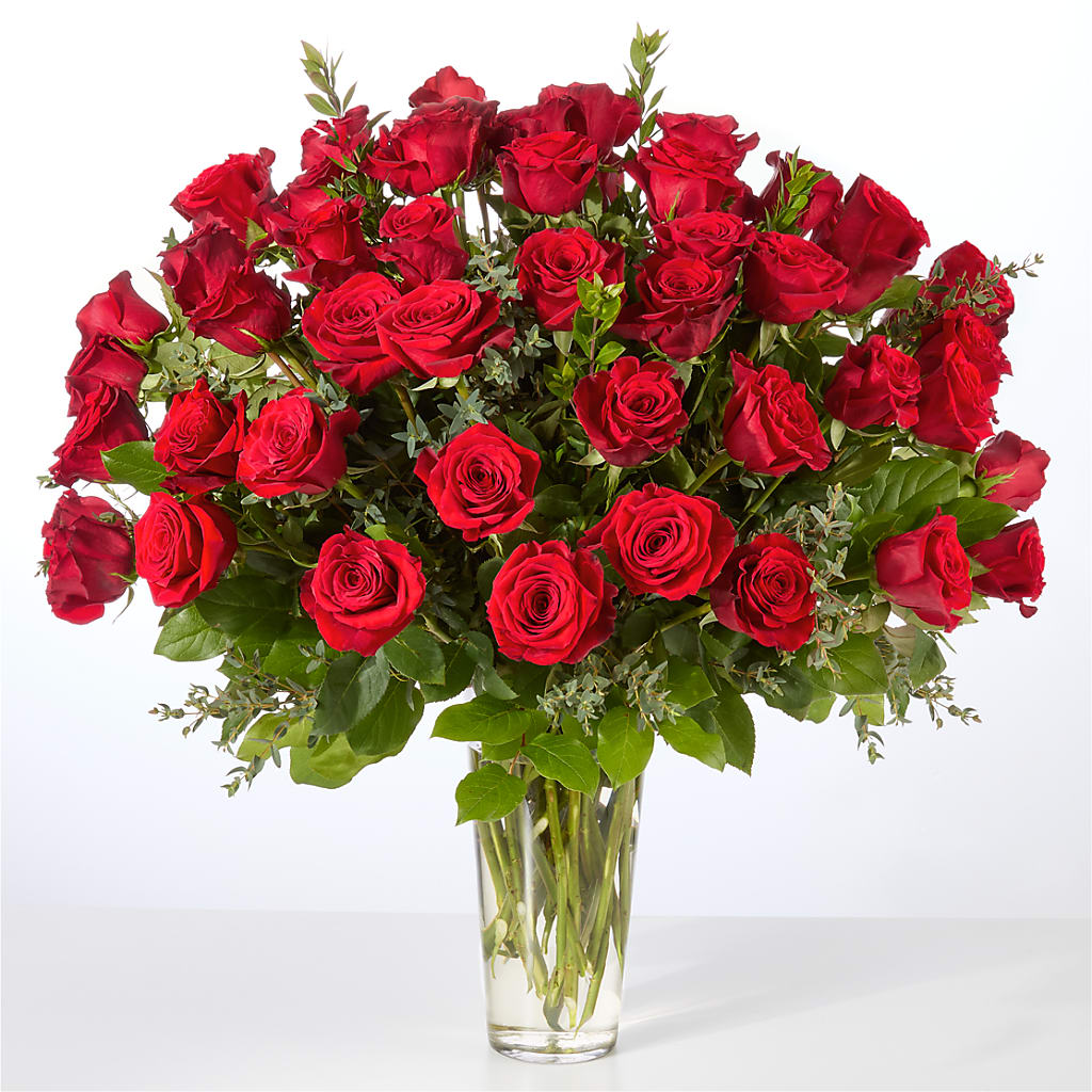 Forever Yours Fifty Stem Red Rose Bouquet –  Affordableflowerdelivery.com, Tontitown AR